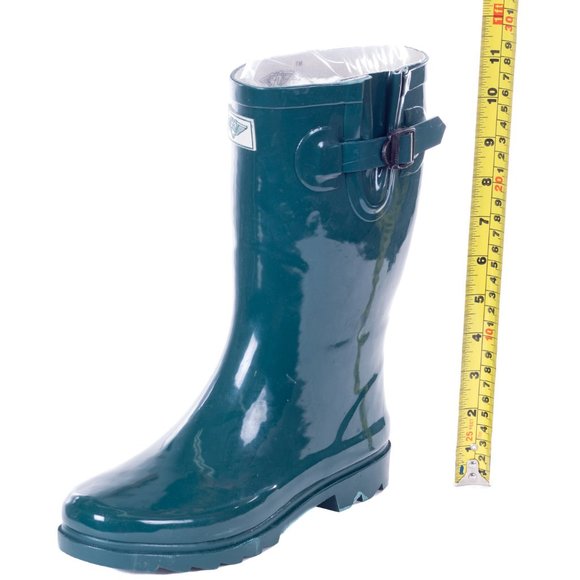 Women's Rainboots, MidCalf Rain Boots, RB-1602, Forest Green - Picture 3 of 4